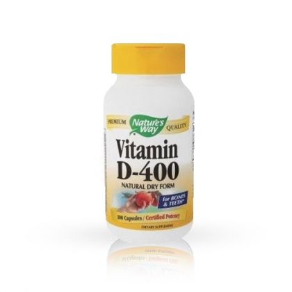 Nature's way Витамин D 400 за нормална костна минерализация 100капс.