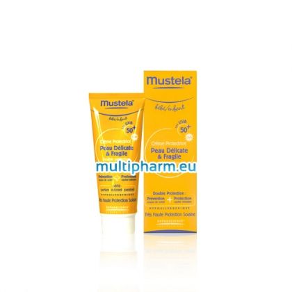 Mustela / Мустела слънцезащитен крем SPF50+ UVB/UVA за деликатна и чувствителна кожа 75мл
