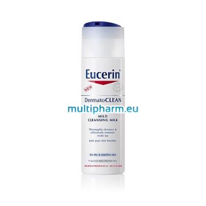 Eucerin DermatoClean / Почистващо мляко за суха и чувствителна кожа 200ml