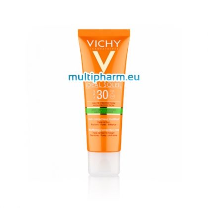 Vichy Ideal Soleil / Виши Слънцезащитен матиращ и коригиращ крем SPF30 за кожа с несъвършенства 50ml