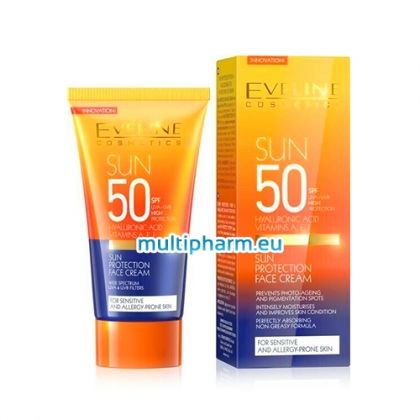 Eveline / Евелин Слънцезащитен крем за лице при склонна към алергии кожа SPF50 50ml