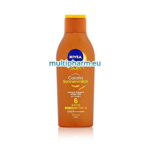 Nivea Sun / Нивеа Плажно мляко с Каротен за дълбок тен SPF6 200ml