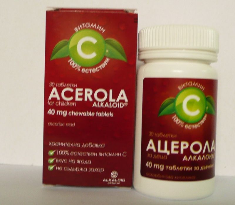 Acerola / Ацерола за деца Естествен Витамин C 30табл.